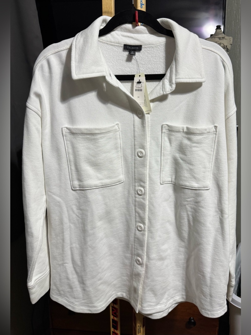 NWT Talbot French Terry Button Front Fleece Shacket Medium
